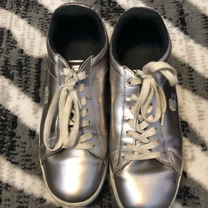 Lacoste rose gold sneakers